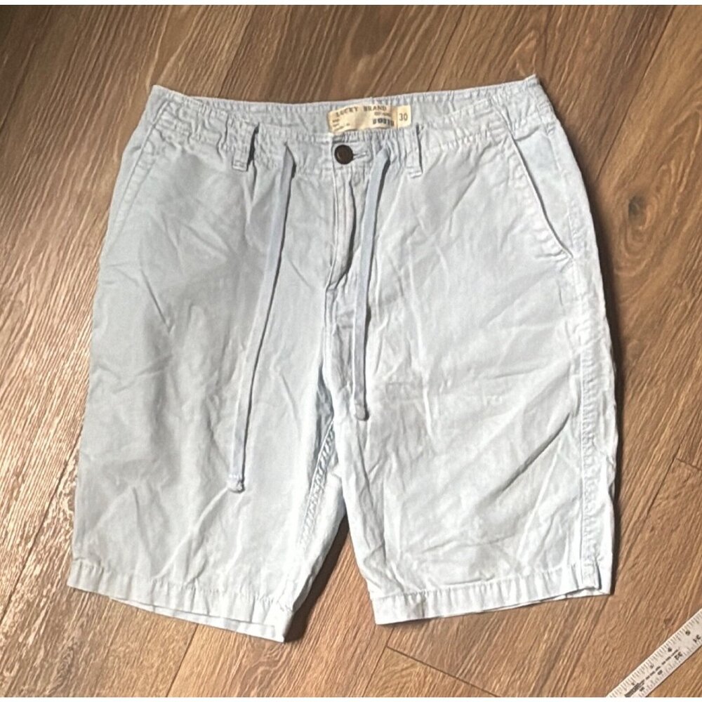 Lucky Brand Shorts Men's Light Blue Drawstring 32x10,‎ tag 30